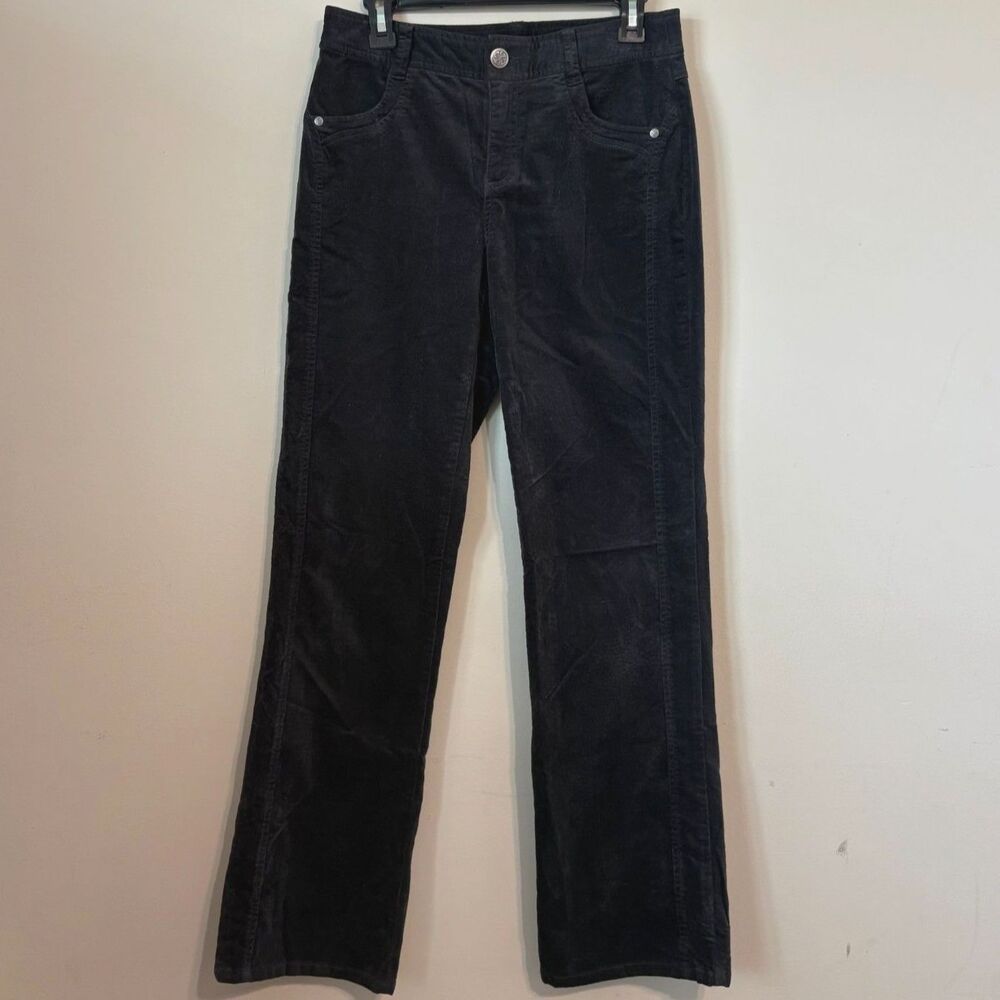 Tribal Velvet Black Jeans snake skin design Size 4 Straight leg Mid Rise